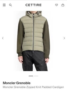 Moncler Grenoble Down-paneled Wool-blend TRICOT CARDIGAN